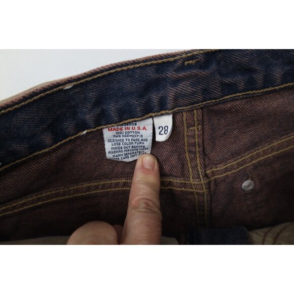 Deadstock Vtg 80s 90s Calvin Klein Mens 28x36 Pigment Overdye Western Jeans USA - Picture 7 of 14